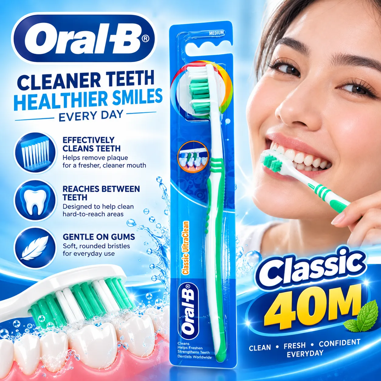 ORAL B CLASSIC 40M 3x6x16