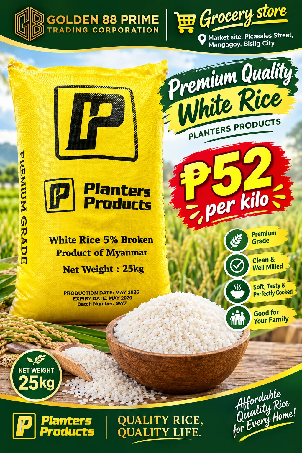 PLANTERS RICE 1KL