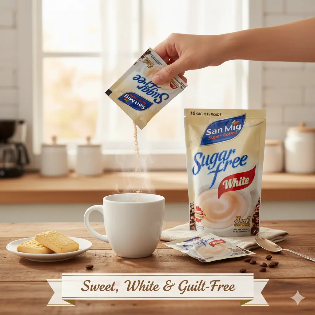 SAN MIG SUGAR FREE WHITE COFFEE 10G