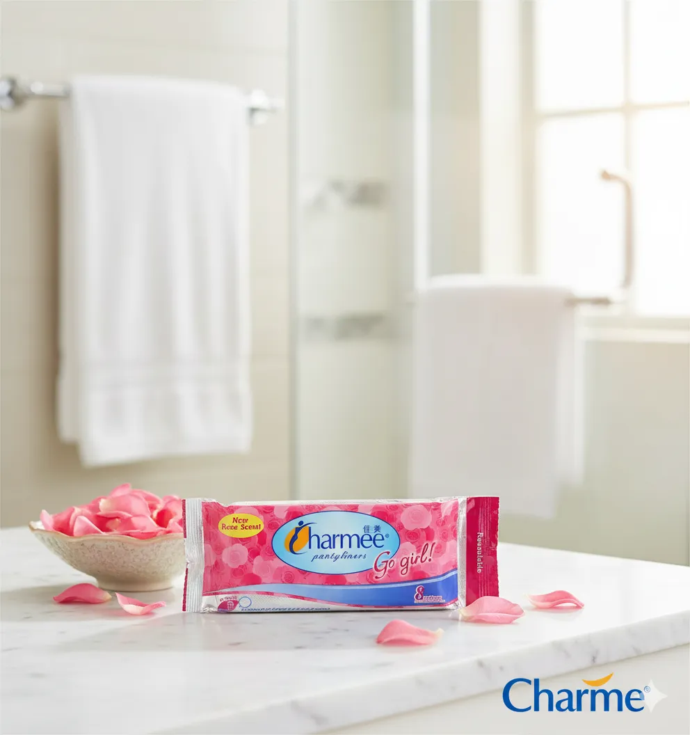 CHARMEE PANTYLINERS ROSE SCENT 8'S