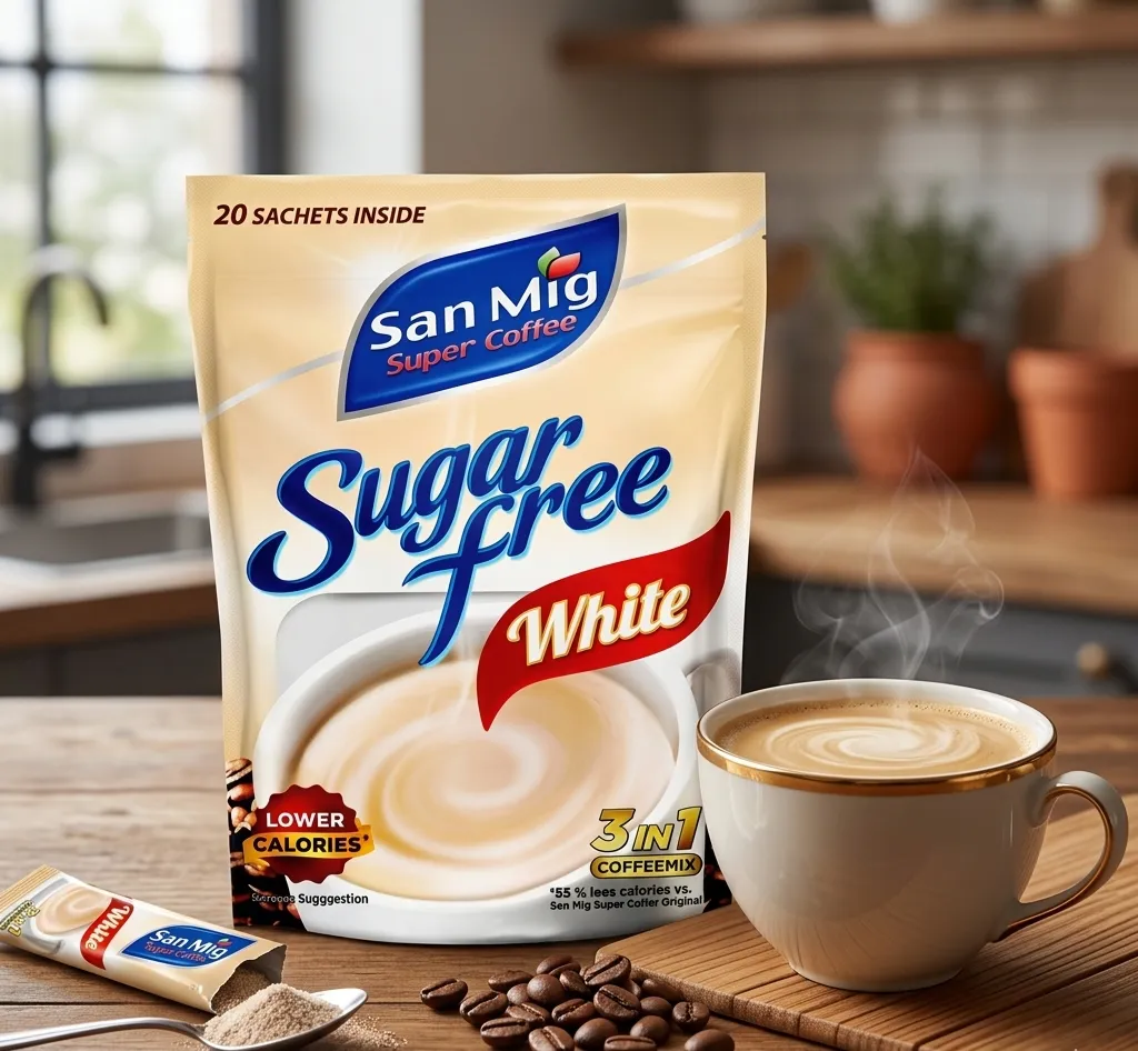 SAN MIG COFFEE SUGAR FREE WHITE DTP 10GX20