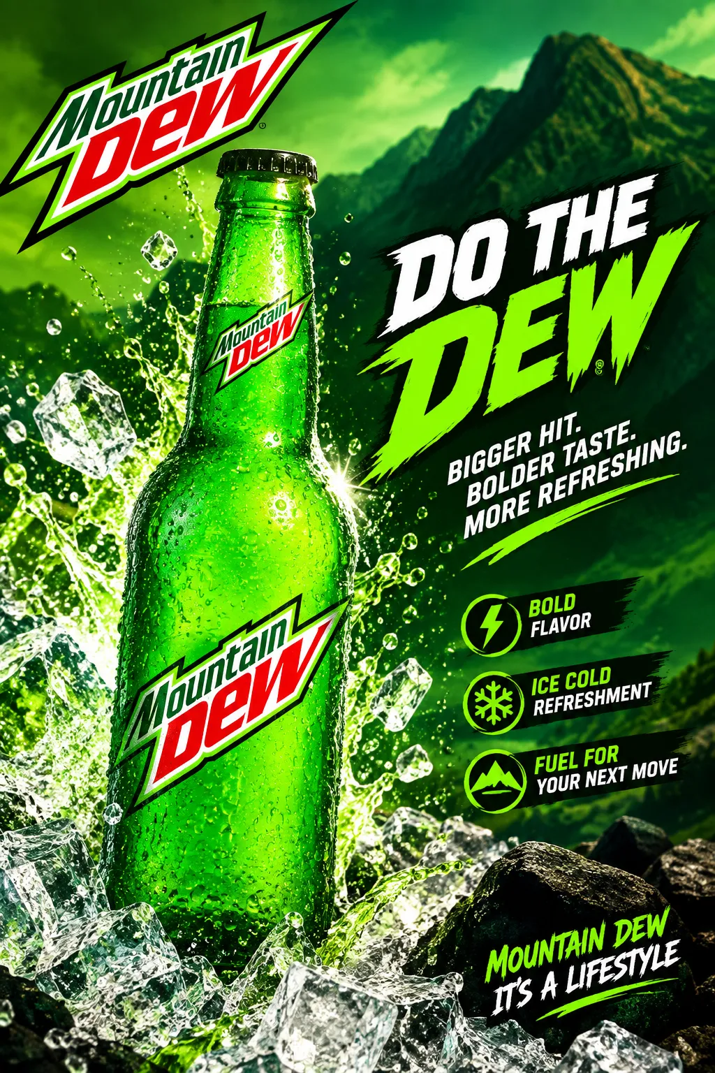  MOUNTAIN DEW 237ML BOTTLE