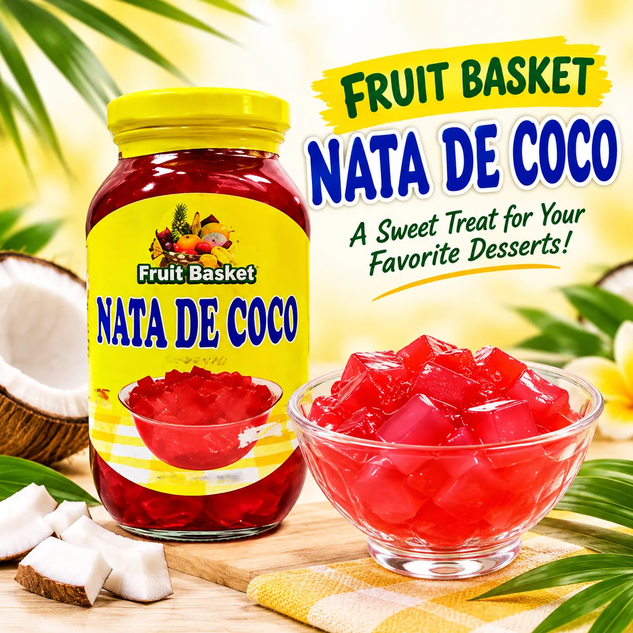 FRUIT BASKET NATA DE COCO RED 24X12OZ
