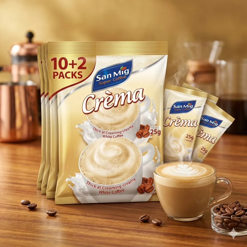 SAN MIG CREMA WHITE COFFEE 25G 10+2