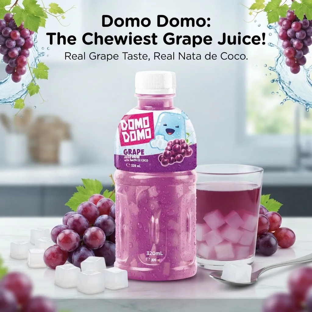 DOMO-DOMO GRAPE JUICE W/ NATA DE COCO 320 ML