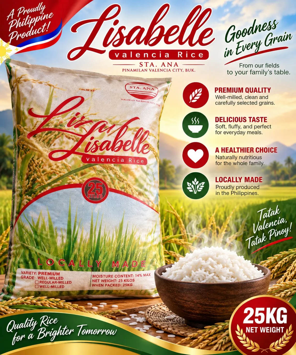 LIZABELLE RED RICE 25KLS