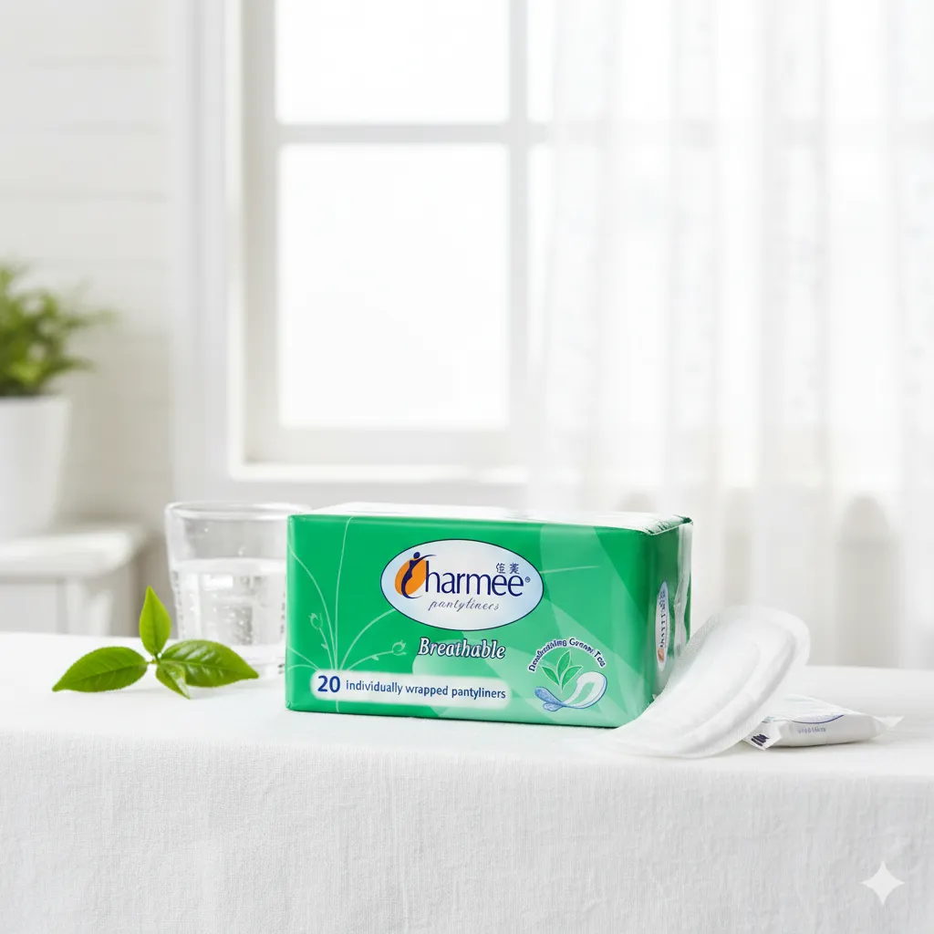 CHARMEE PANRTYLINERS BREATHABLE GREEN 20'S
