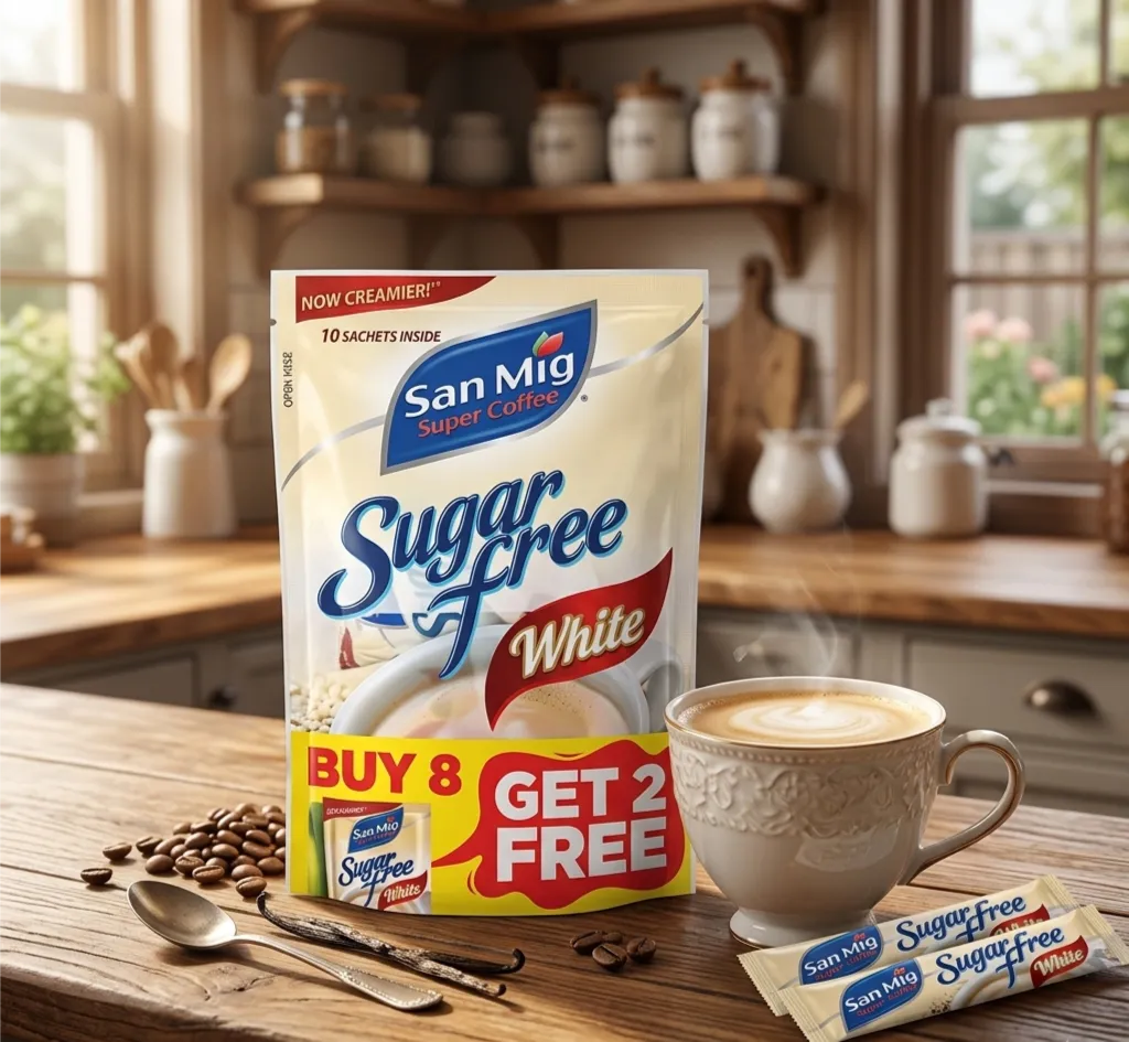 SAN MIG COFFEE SUGAR WHITE BUY 8 GET 2